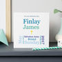 Typographic Personalised Christening Card, thumbnail 2 of 8
