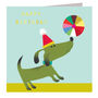 Gold Foiled Dog And Ball Birthday Card, thumbnail 2 of 4