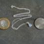 Small Australian Opal Doublet Necklace In Sterling Silver, thumbnail 2 of 4