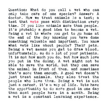 Vet Quotes Gift Print, 3 of 7