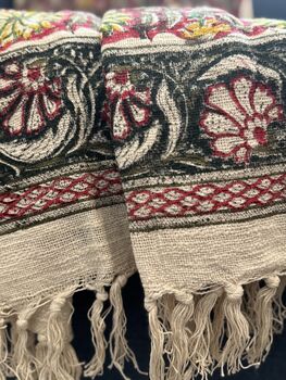 Block Printed Colourful Cotton Sofa Throw, 5 of 11