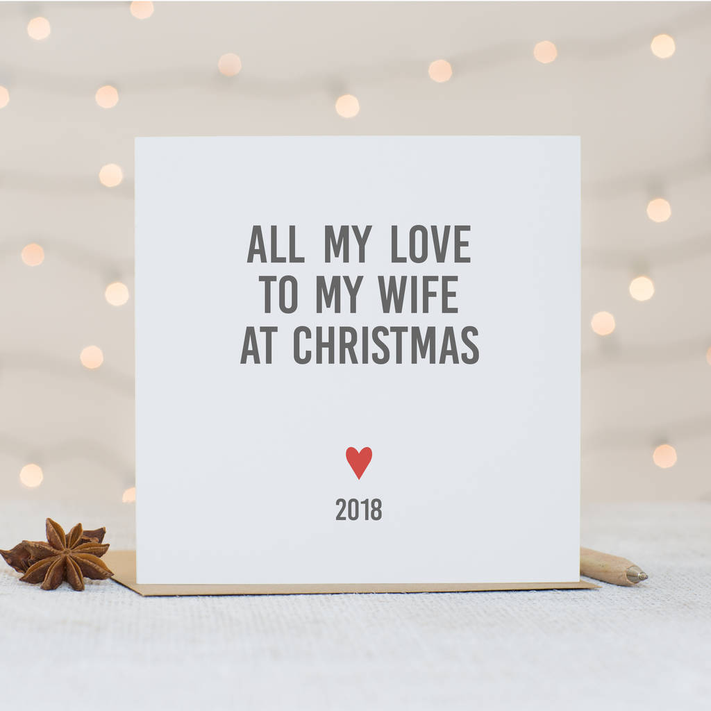 Wife Christmas Card By Slice Of Pie Designs Notonthehighstreet