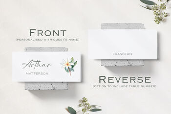 Flower Themed Wedding Place Cards, 3 of 8