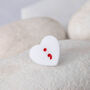 Semicolon Heart Pin Badge, thumbnail 1 of 7