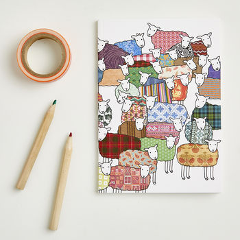 Small Flock Of Colourful Sheep Notebook, 2 of 4