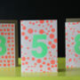 Colourful 5th Birthday Risograph Greeting Card, thumbnail 1 of 2