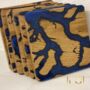 Handmade Wooden Resin Coaster Set Of Six Blue, thumbnail 3 of 5