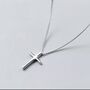 Sterling Silver Cross Pendant Necklace, thumbnail 1 of 4