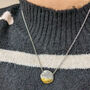 Handmade Silver Gold Round Pendant Necklace, thumbnail 8 of 9