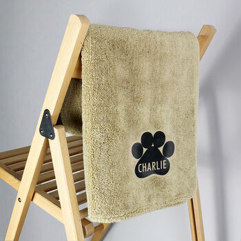 Personalised Paw Print Pet Towel, 2 of 5