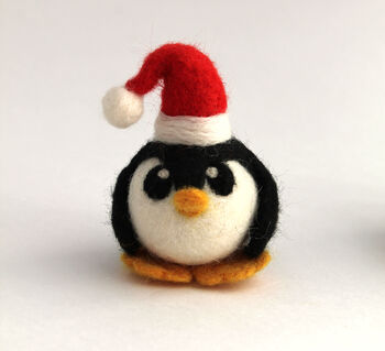 Penguin Christmas Decoration Penguin In Santa Hat, 3 of 6
