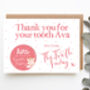 Personalised Tooth Fairy Card And Badge Orange, thumbnail 4 of 4