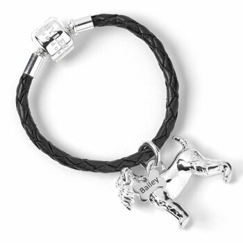 Peresonalised Schnauzer Sterling Silver Key Ring Charm, 2 of 6