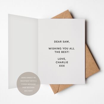 A5 Personalised Bold Date Card In Neutral Colours, 4 of 4