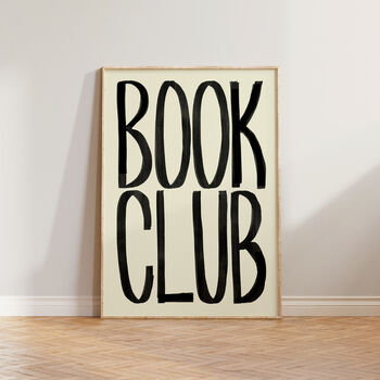 Book Club Typography Bold Wall Art Print, 6 of 12