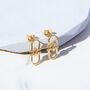 Equine Charm Drop Sterling Silver Earrings, thumbnail 4 of 7