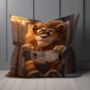 Literary Lion Hand Made Poly Linen Cushions, thumbnail 4 of 7