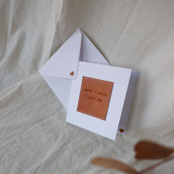 Personalised Leather Love Card, 2 of 12