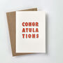 'Congratulations' Neon Letterpress Card, thumbnail 2 of 3
