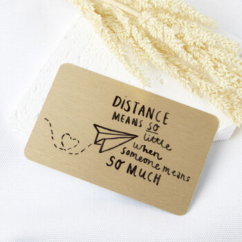 'Distance Means So Little' Long Distance Gift Card, 3 of 8