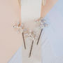 Set Of Three Diamante And Pearl Bridal Pins, thumbnail 3 of 7
