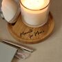 Personalised Solid Oak Candle Display Tray With Optional Lid Holder Slot, thumbnail 8 of 11
