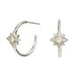Guiding North Star September Birthstone Silver Hoops, thumbnail 7 of 12