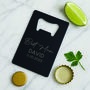 Personalised Matt Black Credit Card Bottle Opener – Mens Wedding Best Man, thumbnail 1 of 7
