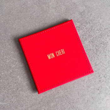 Personalised Leather Coaster – Stylish Gift For Him Or Her, 2 of 8