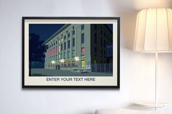 Personalised Berghain Nightclub Poster By Steve Ash illustration