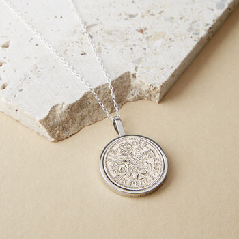 60th Birthday Sixpence Coin Necklace, 2 of 12