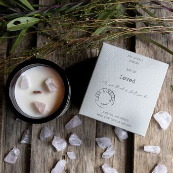 Eau So Loved Candle With Rose Quartz Stones, 2 of 2