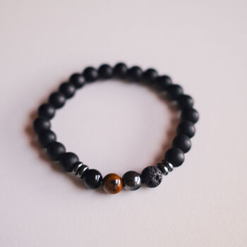 Inspirational Beaded Bracelet For Him – 6mm Crystal Unbreakable Bracelet, 7 of 12