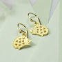 Gold Plated Sterling Silver Hedgehog Earrings, thumbnail 1 of 4