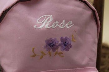 Personalised Embroidered Baby Pink Backpack, 2 of 6