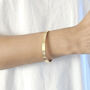 Solitaire Diamond Clover Bangle Gold, thumbnail 2 of 9