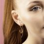 Gold Plated Silver Long S Hook Earrings, thumbnail 2 of 8