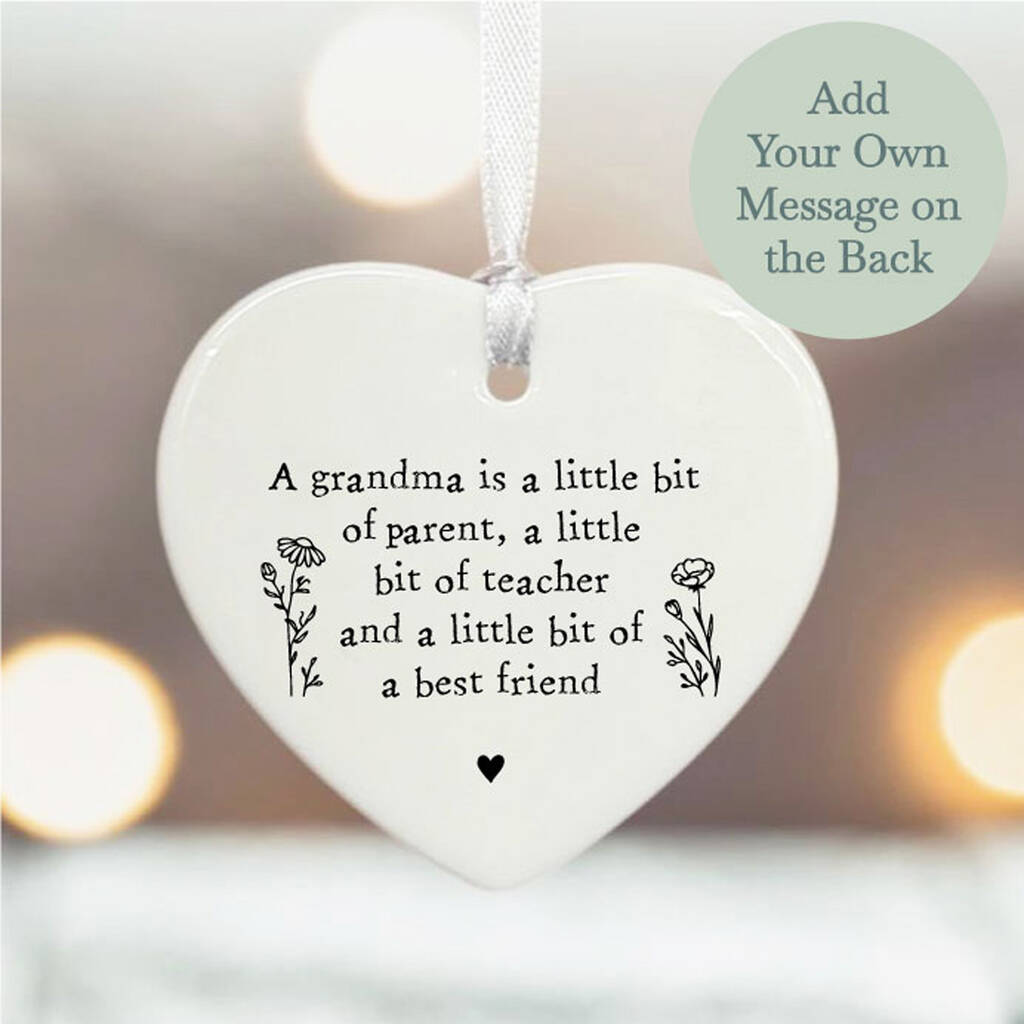 Personalised Grandma Porcelain Heart Keepsake Gift, 1 of 2