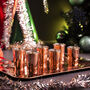 Copper Tray And Set Of Six Of Shot Glasses Set, thumbnail 1 of 9