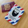 Passport Holder Beard Lover Personalised, thumbnail 3 of 4