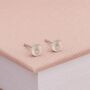 5mm Sterling Silver Textured Disc Stud Earrings, thumbnail 1 of 6