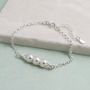 Sterling Silver And Pearl Peapod Bracelet, thumbnail 1 of 4
