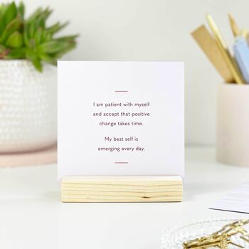 Positive Affirmation Cards With Wooden Holder, 10 of 10