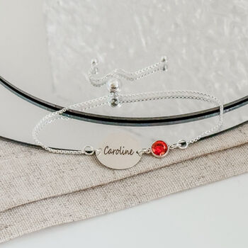 Sterling Silver Personalised Birthstone Bracelet, 4 of 8