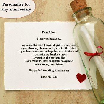 'Reasons I Love You…' Personalised Anniversary Gift, 2 of 12