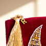 Personalised Velvet Beaded Moon Pouch With Initial Charm, thumbnail 4 of 4
