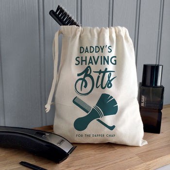 Men's Personalised 'Shaving Bits' Canvas Bag, 3 of 6