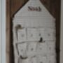 Personalised Beige Gingham Ruffle Advent Calendar Embroidered, thumbnail 3 of 9