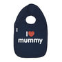 Slogan Bib, I Love Mummy, Baby Bib, Cotton Bib, thumbnail 1 of 1