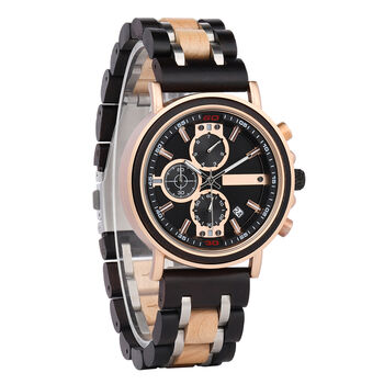 Personalised Wooden Chronograph Watch, 12 of 12